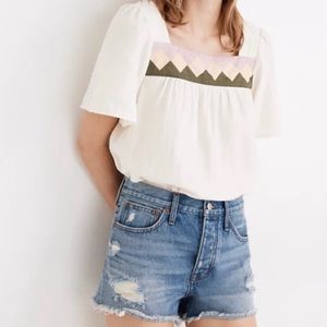 Madewell 2021 Relaxed Denim Shorts in Homecrest Wash: Ripped Edition Distressed